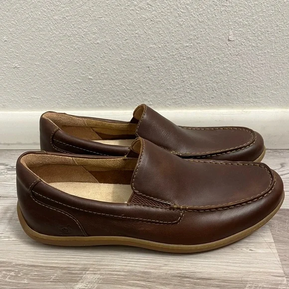 Born | Shoes | Born Red Suede Brown Leather Buckle Loafer  Born size 10 leather loaferss main image 2